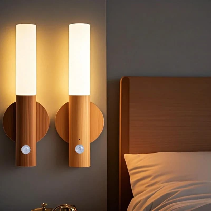 Mozgásérzékelős LED éjszakai lámpa, USB-tölthető bútorlámpa