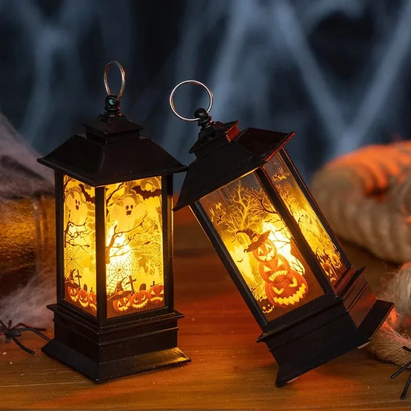 Retro mini LED lámpás éjszakai fény, Halloween téma