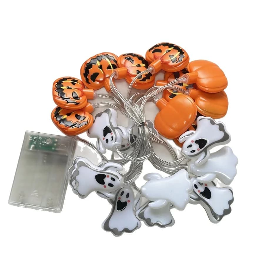 Elemes szellem és tök Halloween LED sorfény