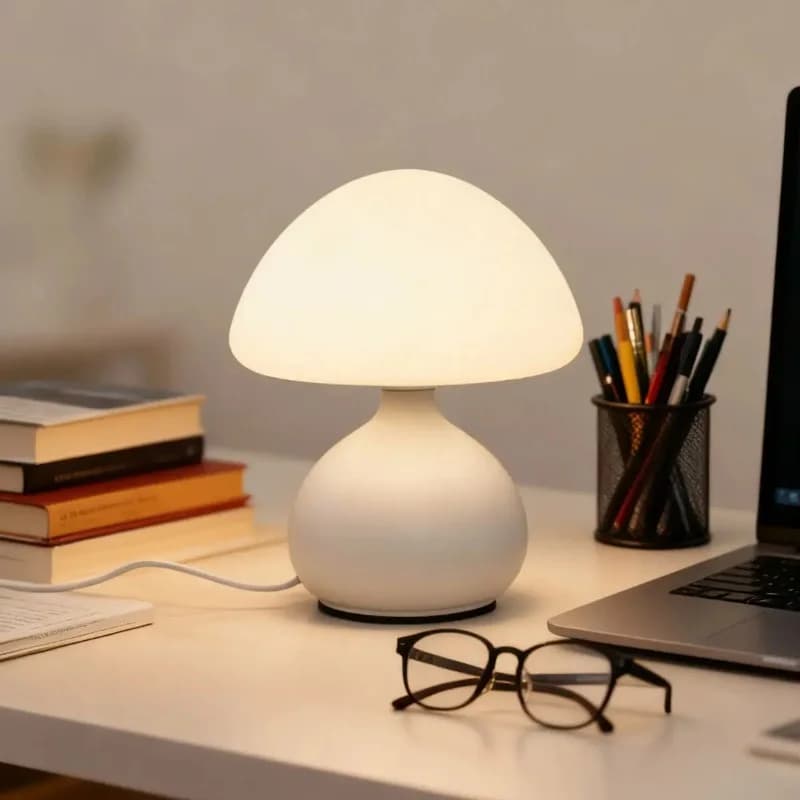 USB-s LED gomba asztali lámpa, három színben állítható