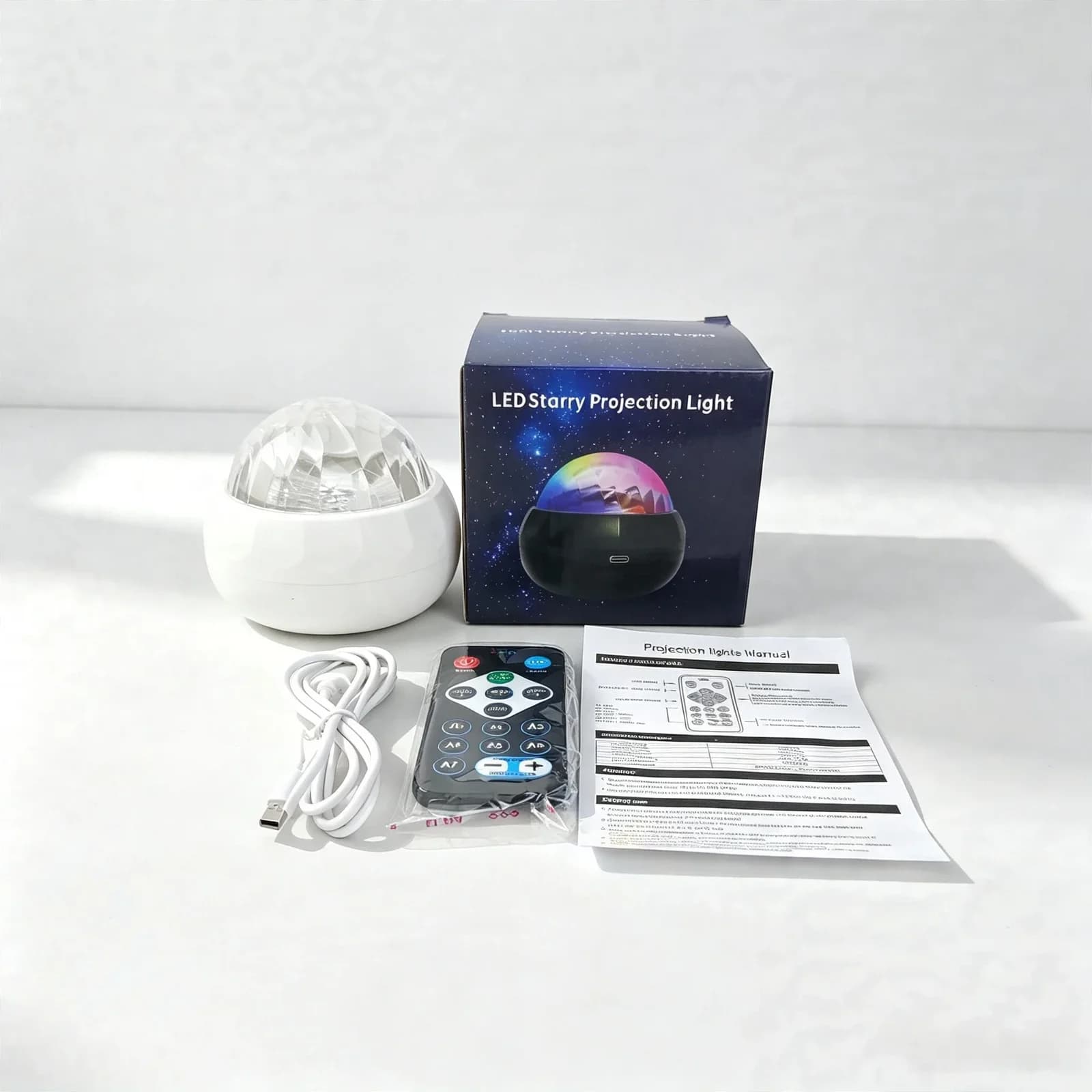 USB UFO Aurora projektor éjszakai lámpa, több színű hangulat