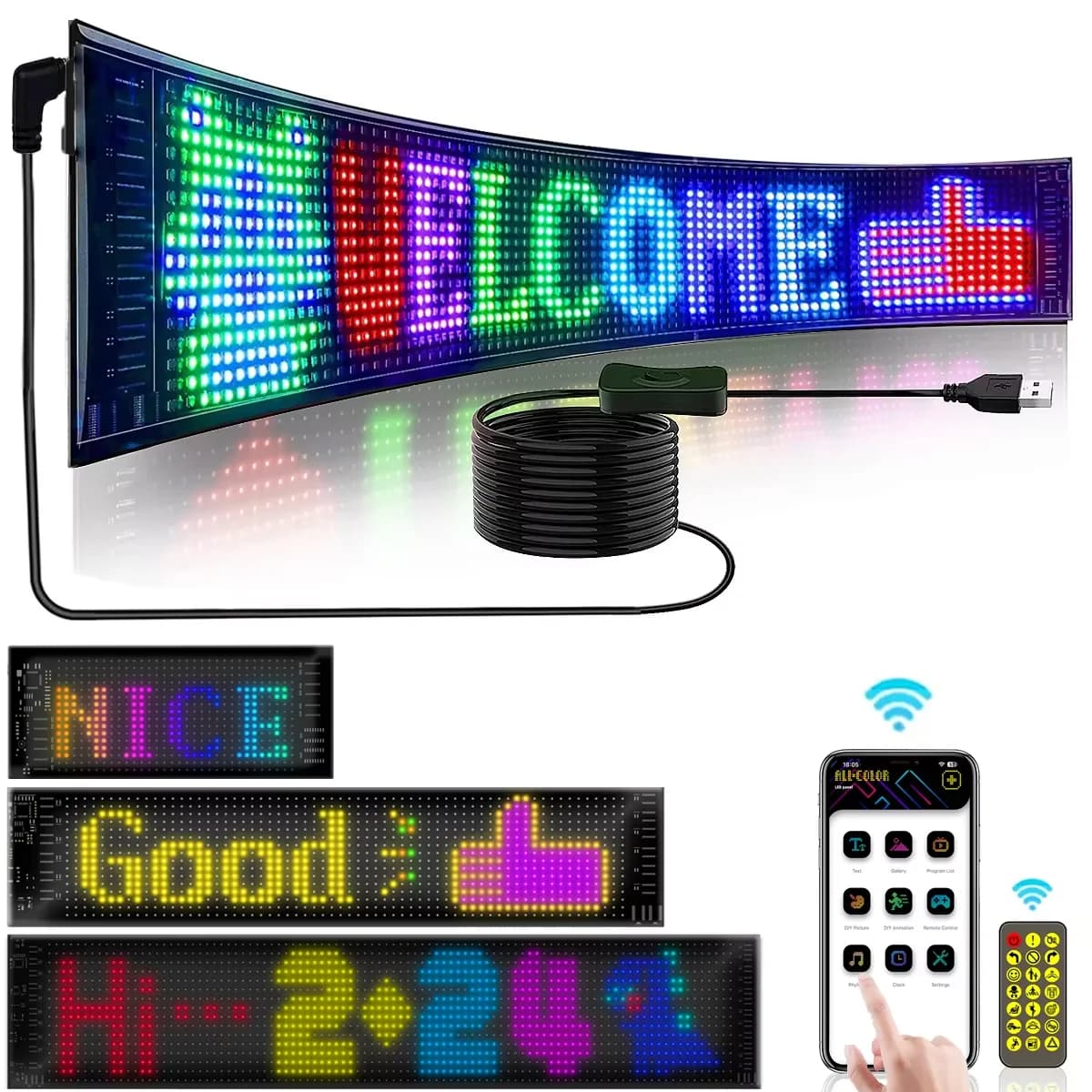 Rugalmas RGB LED mátrix pixel kijelző panel