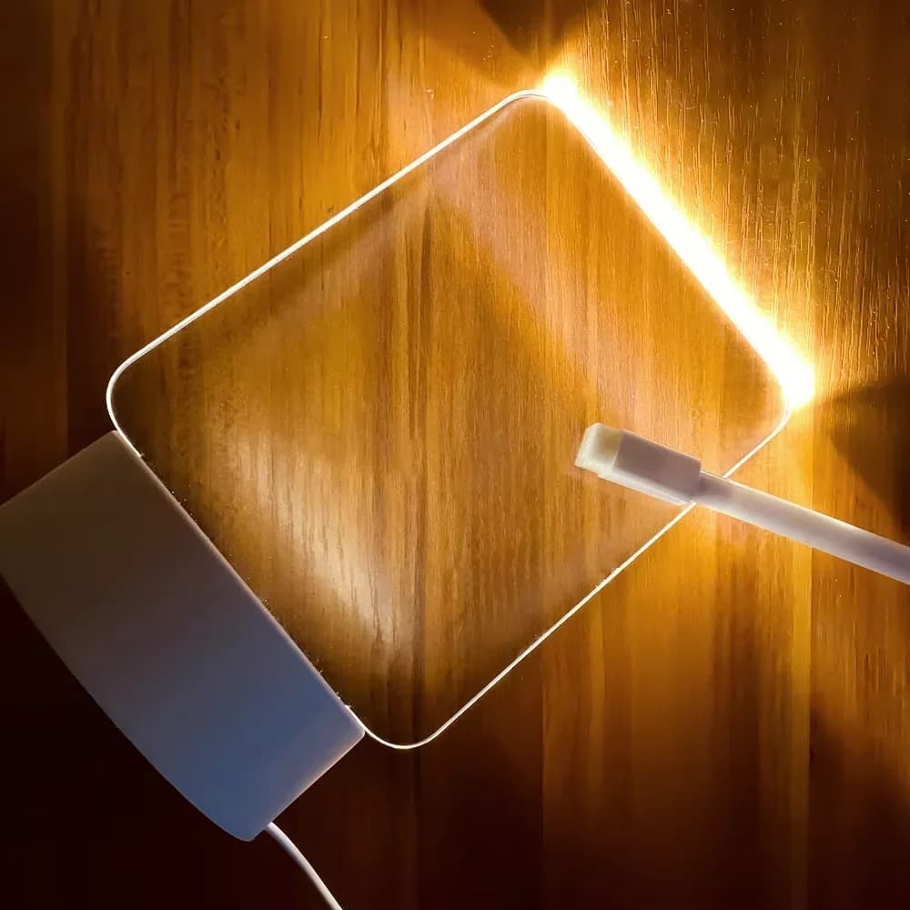 USB-s LED üzenettábla éjszakai lámpa tollal íróasztalra